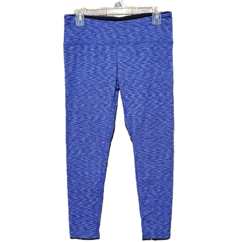 Tuff Athletics M Leggings Women's Purple Blue Zip Pocket Athletic